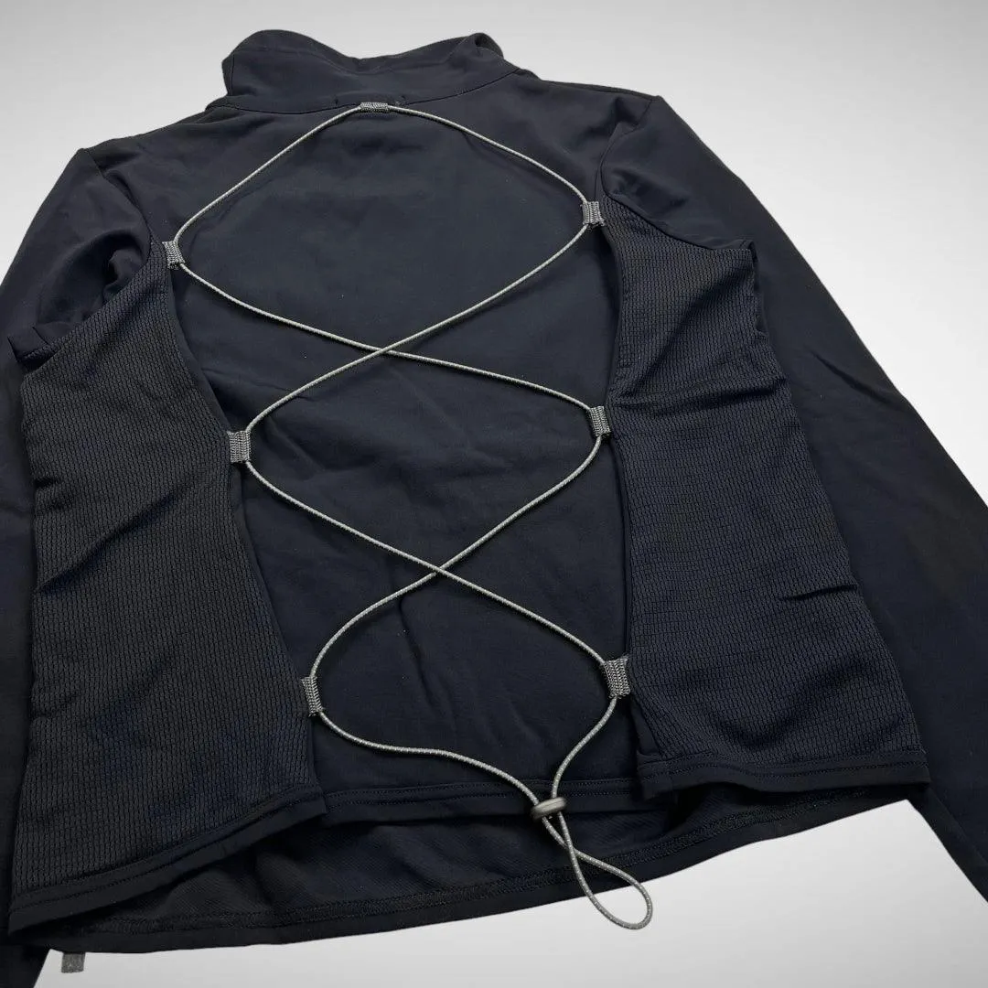 M F Girbaud ‘Le Jean’ Elastic Rope Mesh/Nylon LS Top (2000s)
