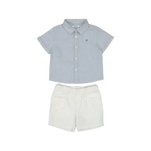 Mayoral Button Up Shirt & Shorts Set in Regatta