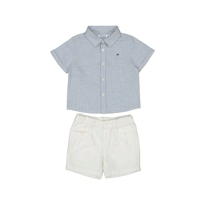 Mayoral Button Up Shirt & Shorts Set in Regatta