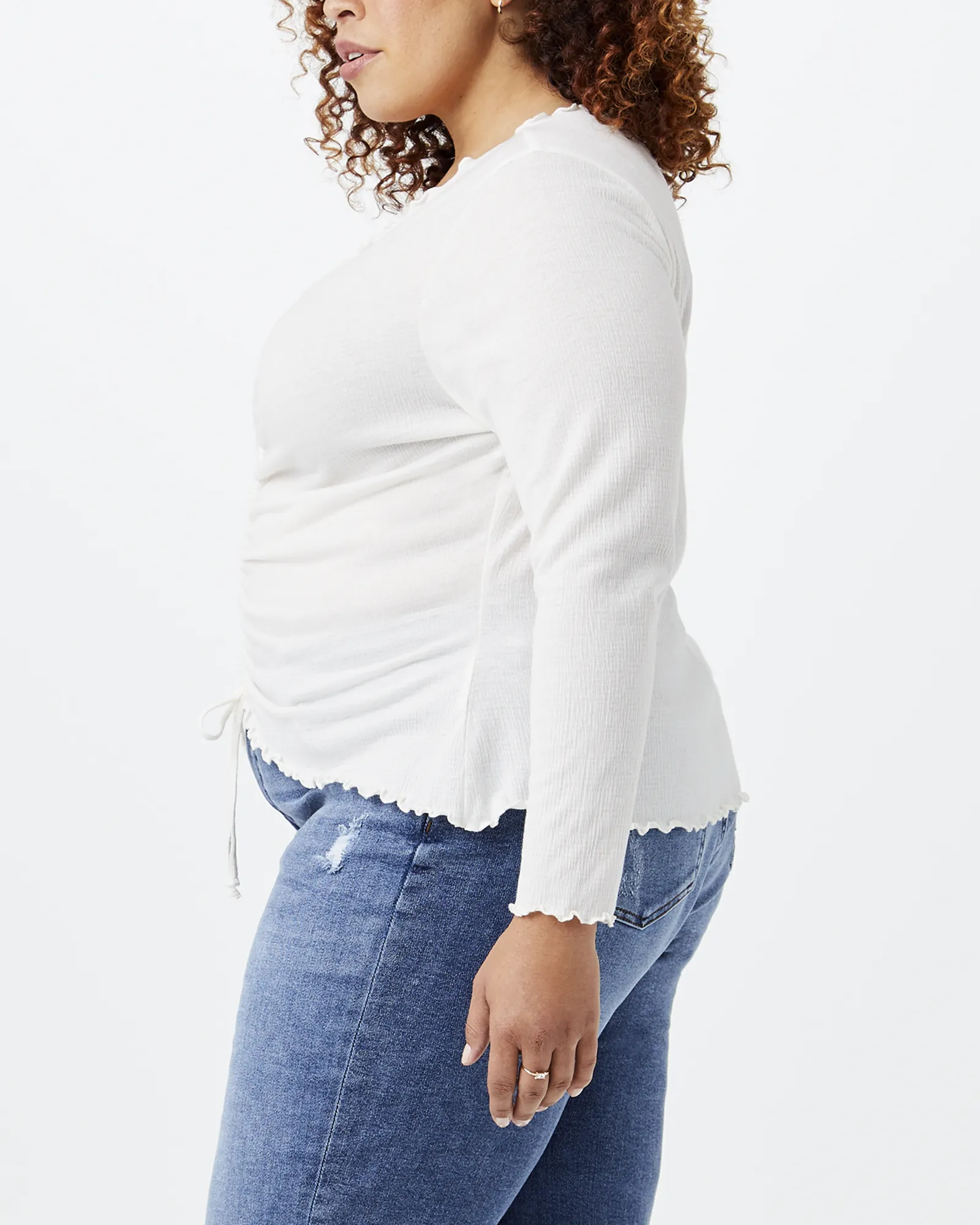 Meredith Ruched Top | Ivory