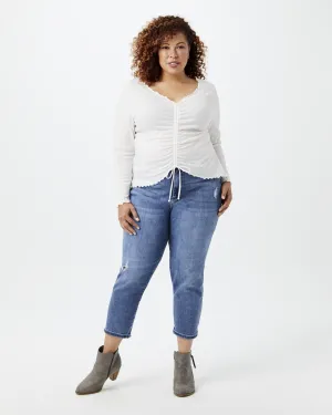 Meredith Ruched Top | Ivory