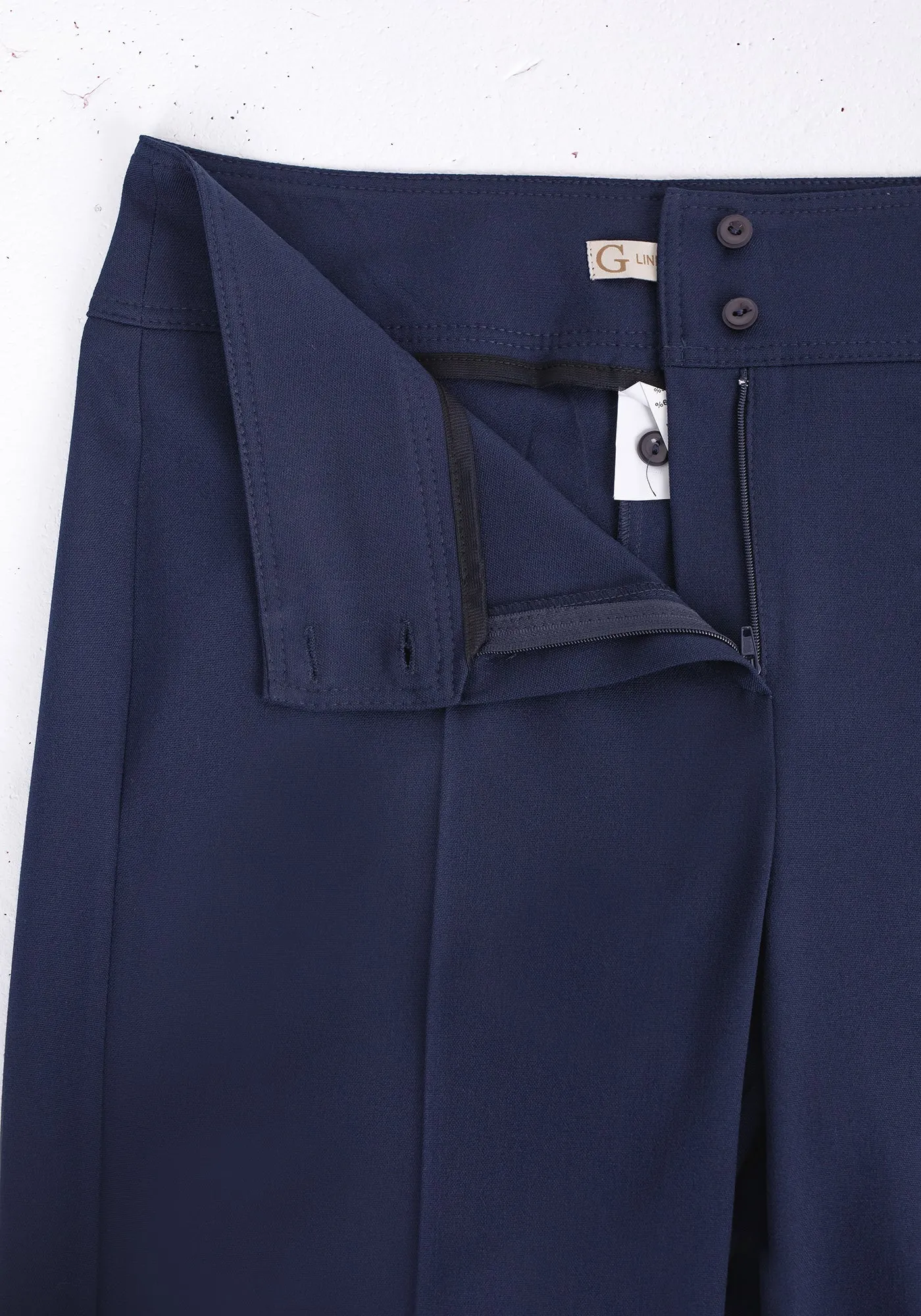 Navy Blue Straight Leg Fit All Day Comfortable Dress Pants