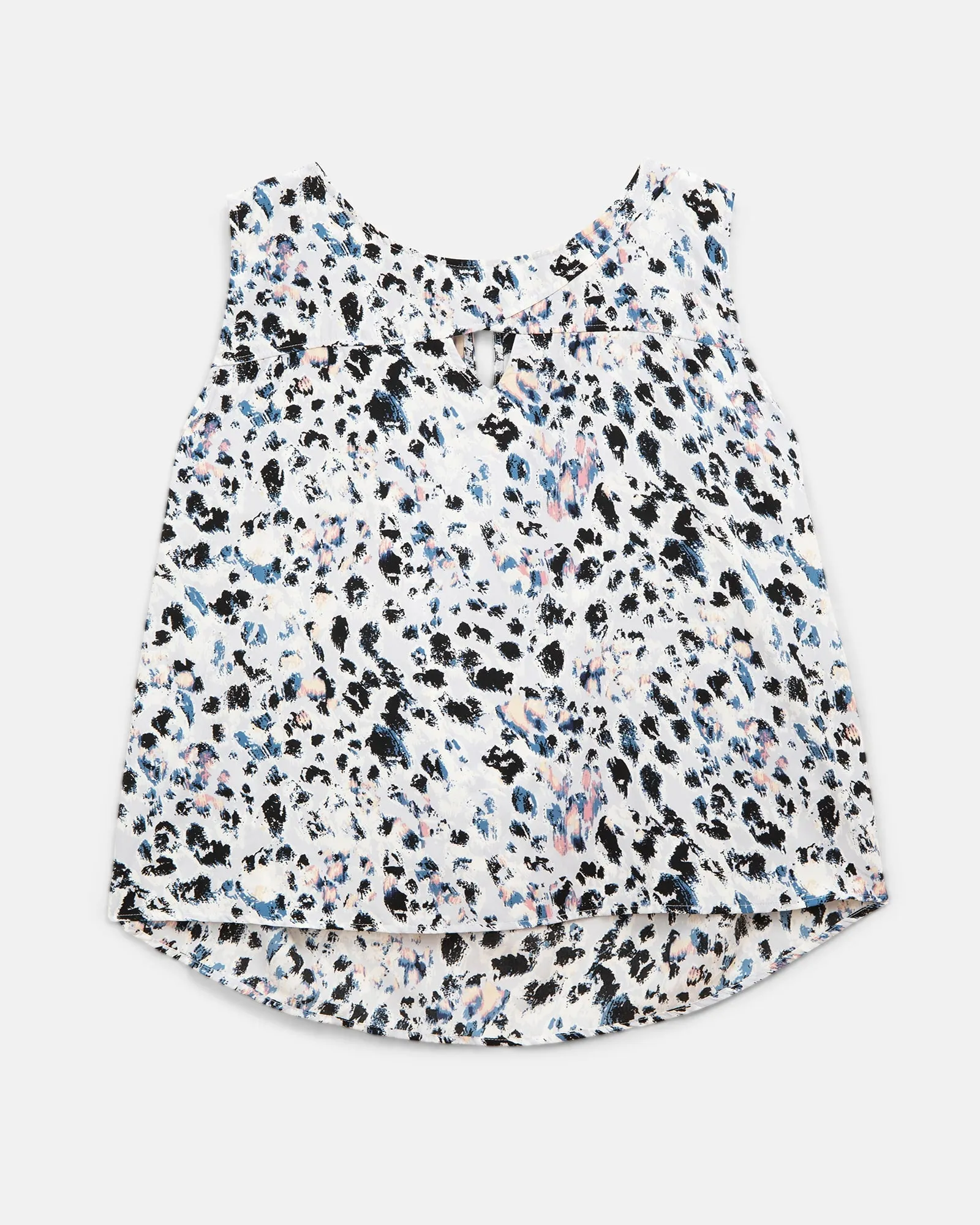 Noura Keyhole Front Top | Black / White