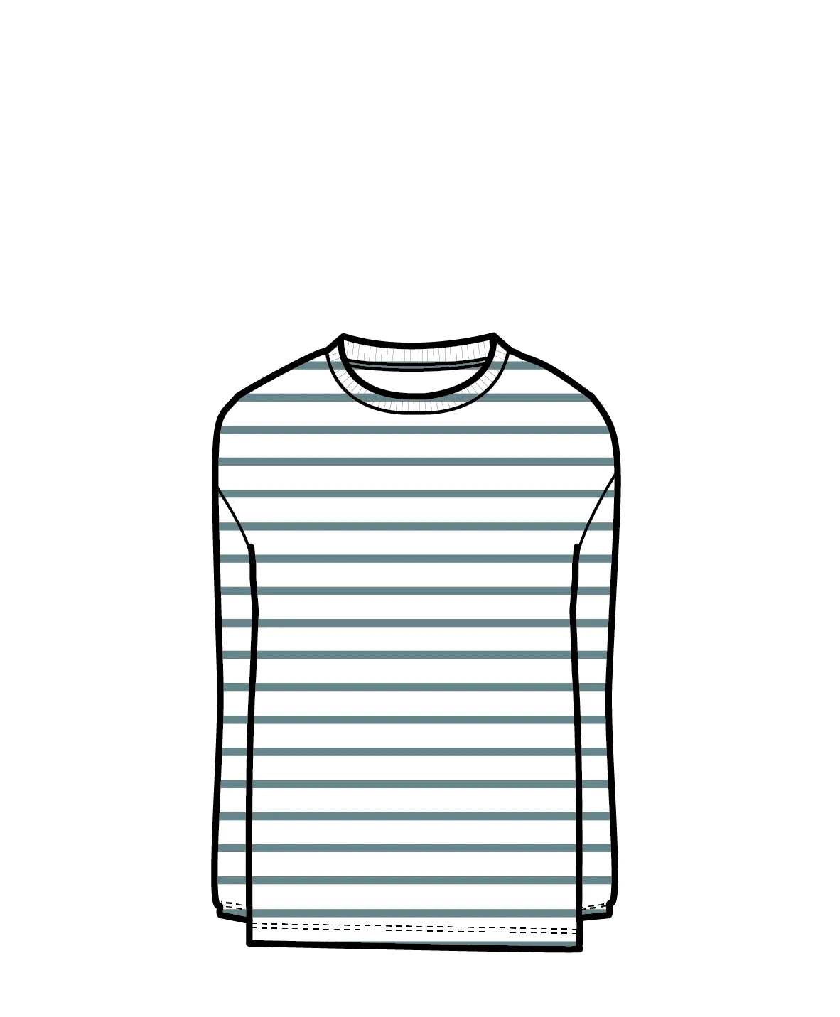 Panorama Striped LS T-Shirt - Arctic Stripe