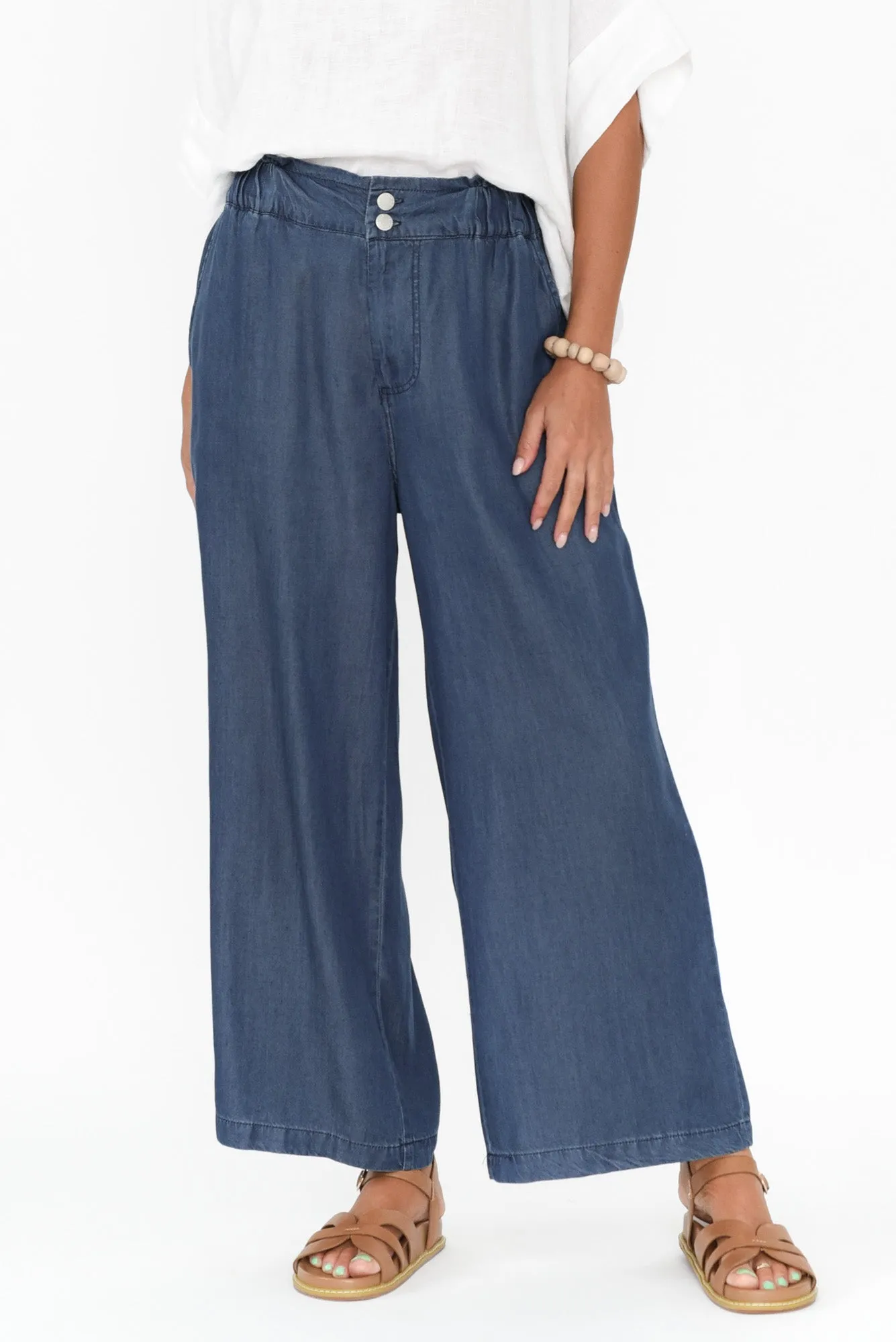 Rio Indigo Lyocell Relaxed Pants