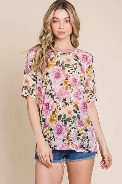 Rosy Days Floral Tee