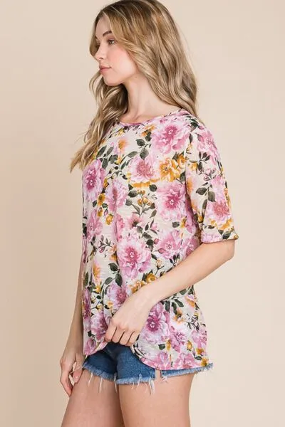 Rosy Days Floral Tee