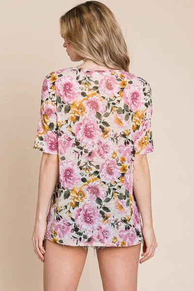 Rosy Days Floral Tee