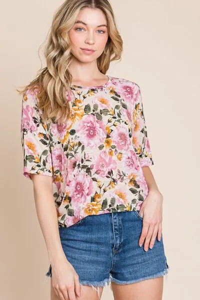 Rosy Days Floral Tee