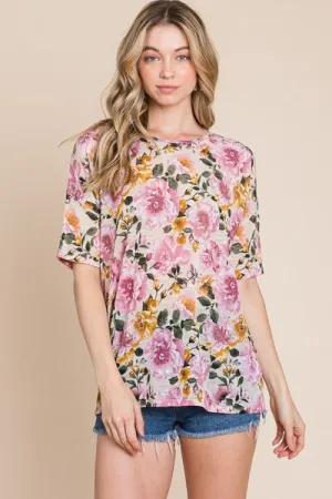 Rosy Days Floral Tee
