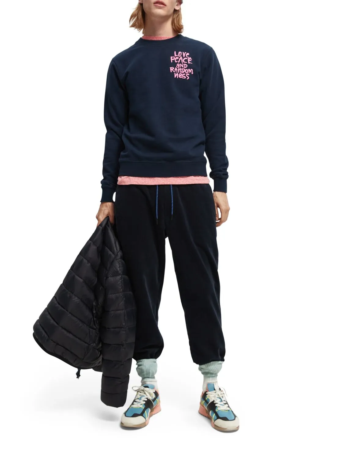 Scotch and Soda Fave Pincord Jogger - Night Navy