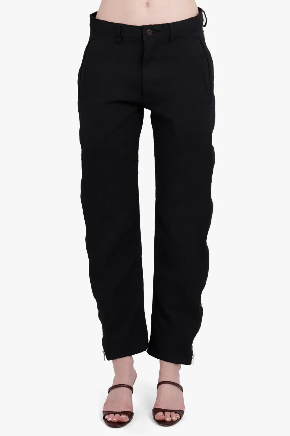 Side Zip Pants | Black