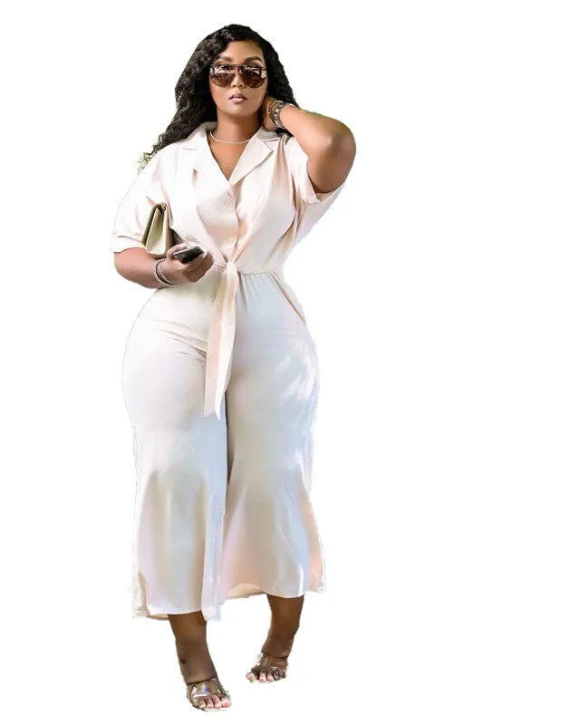 Sleek Professional Tailored Design Lace Up Top and Pants