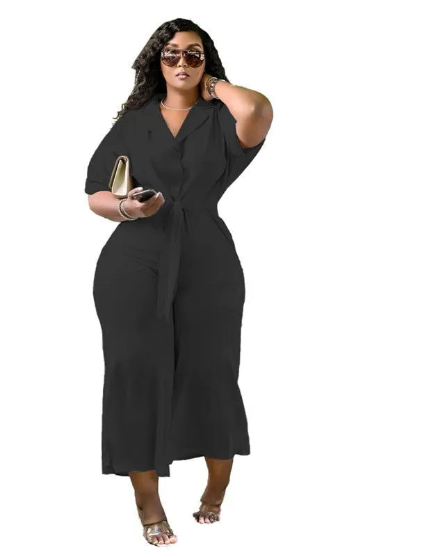 Sleek Professional Tailored Design Lace Up Top and Pants