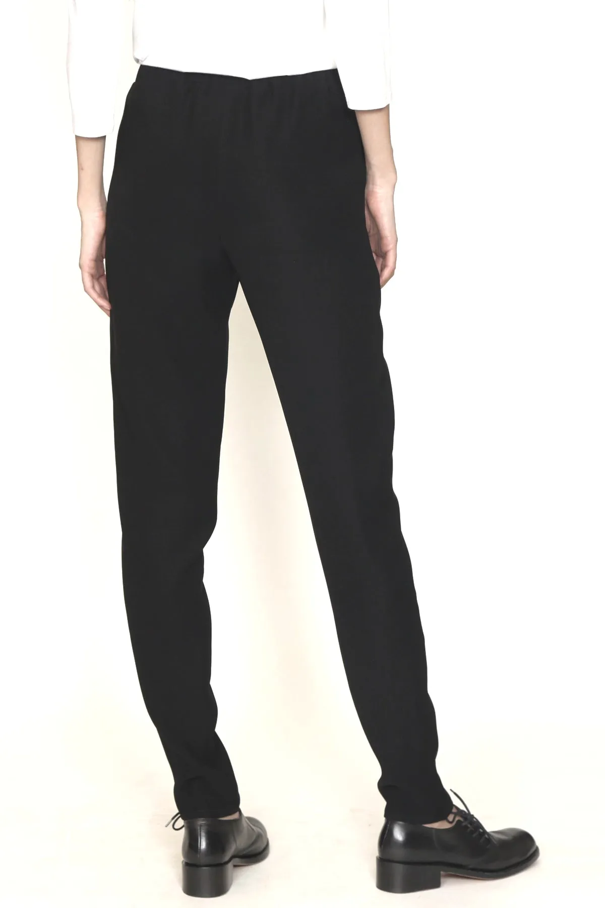 Smart Gab Microfiber Slim Fit Tapered Leg Untux Pant with Elastic Back Waist