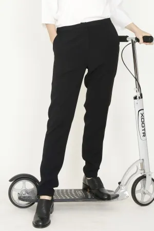 Smart Gab Microfiber Slim Fit Tapered Leg Untux Pant with Elastic Back Waist
