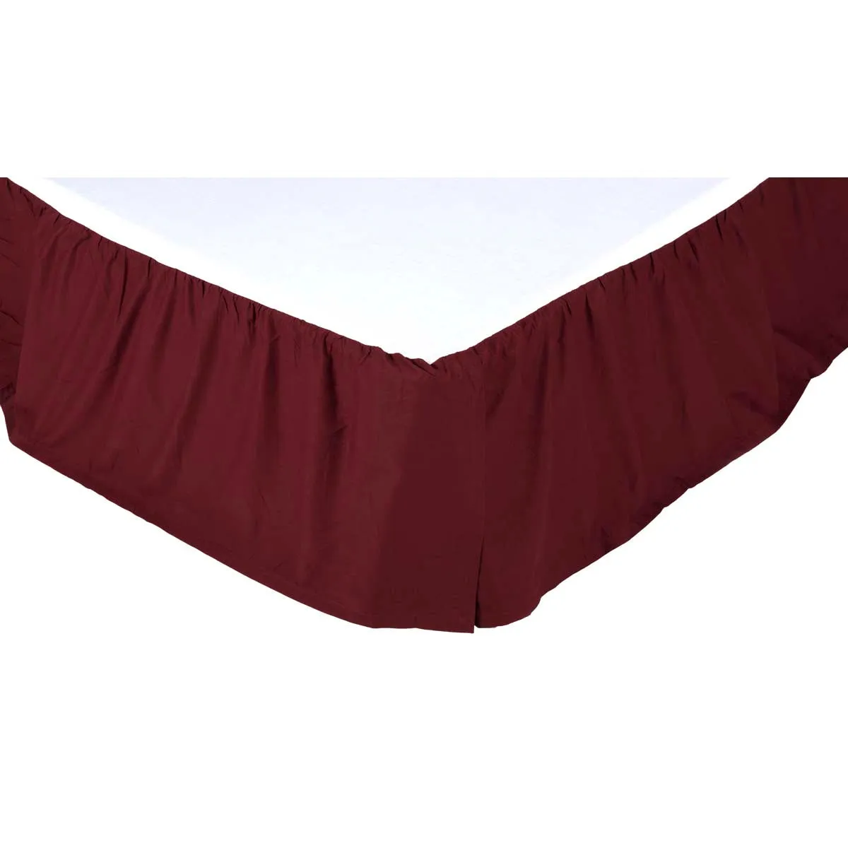Solid Burgundy Bed Skirt