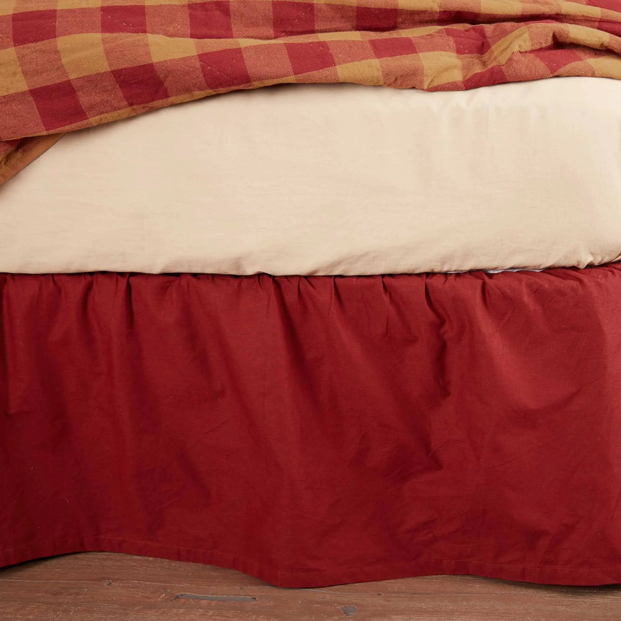 Solid Burgundy Bed Skirt