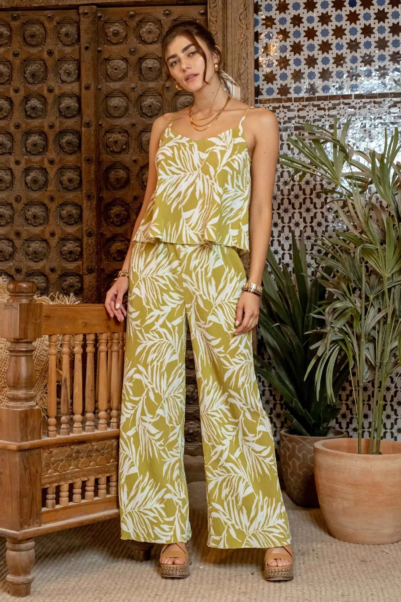The Kanoah Leaf Top   Pants Set - Sold Separately