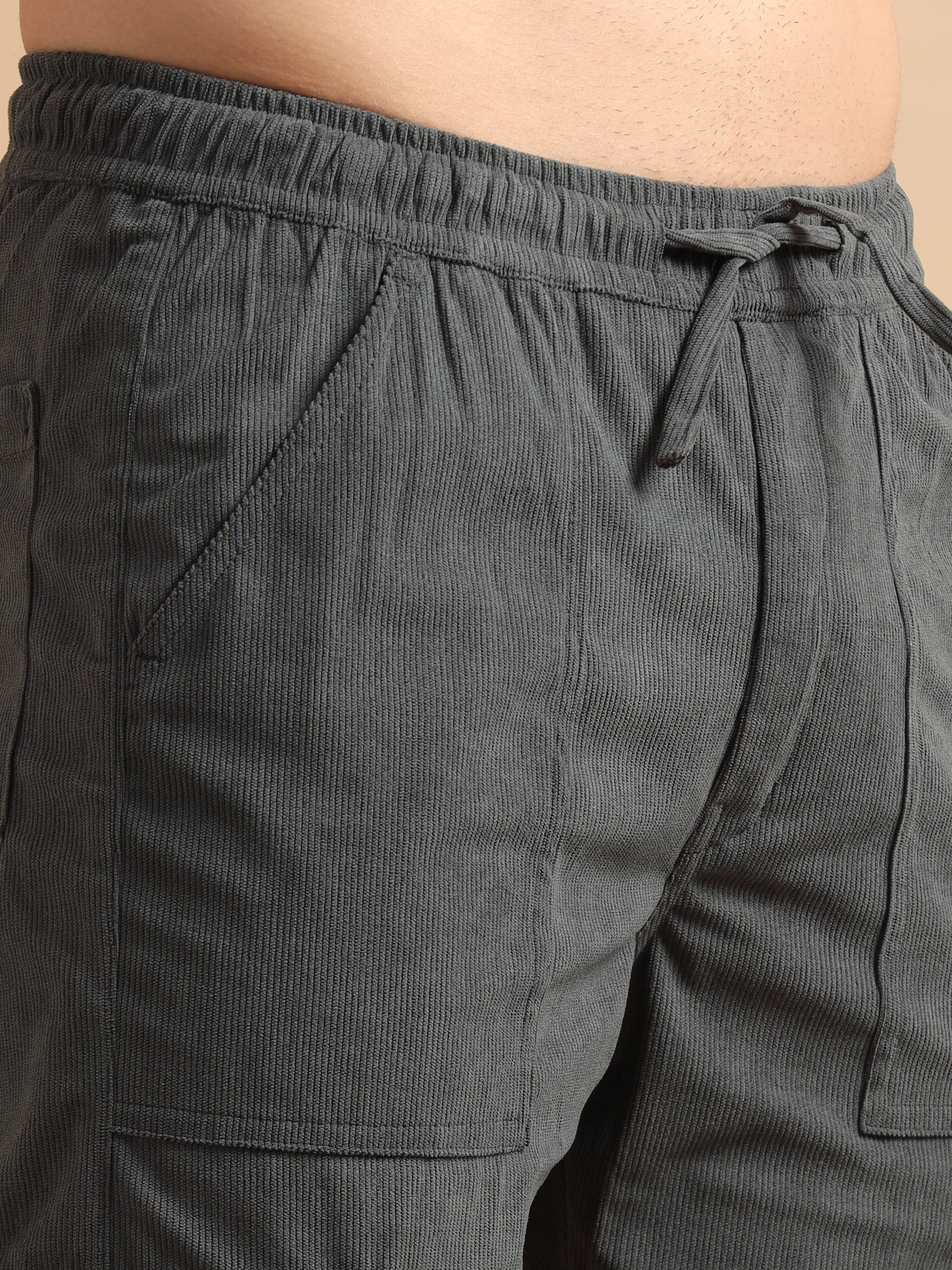 Utility Relaxed Fit Cargo Pant - Slate Grey