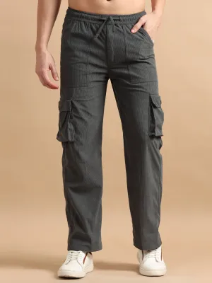 Utility Relaxed Fit Cargo Pant - Slate Grey