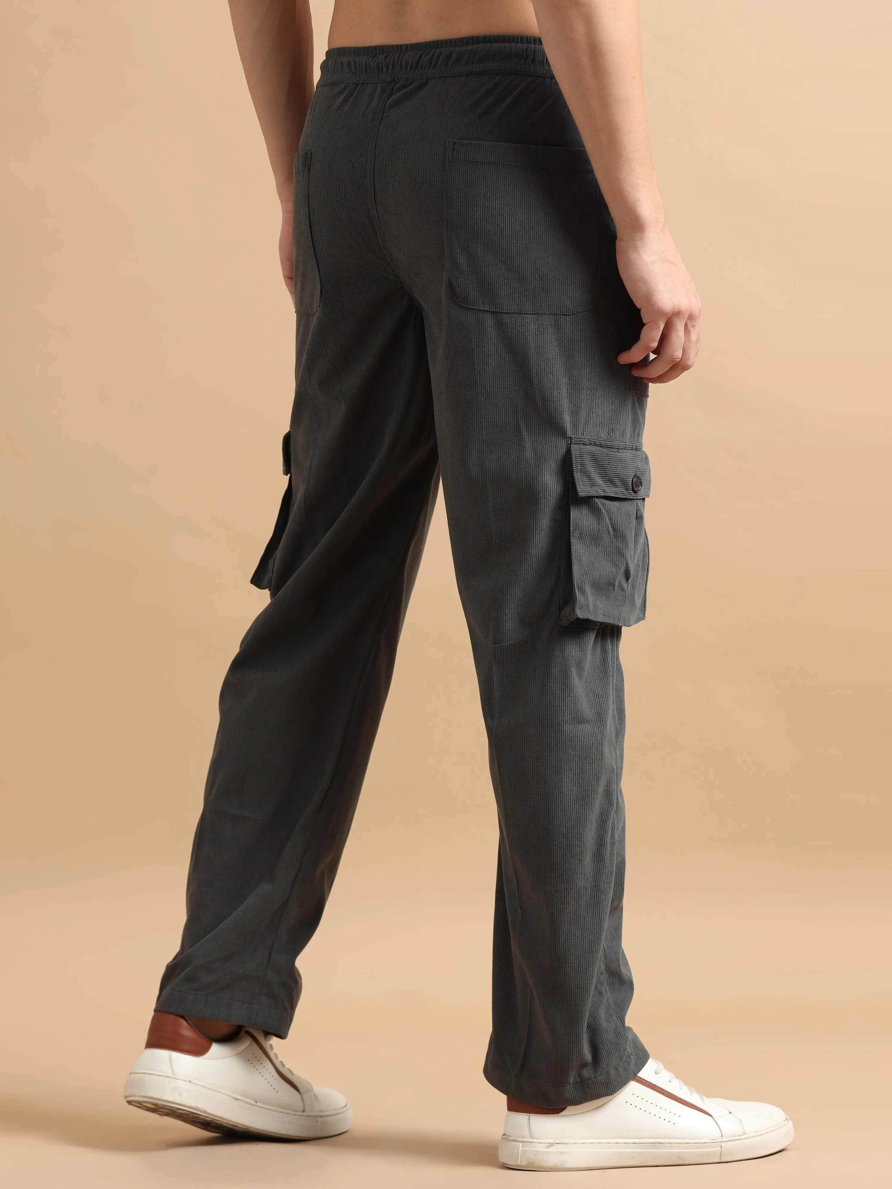 Utility Relaxed Fit Cargo Pant - Slate Grey
