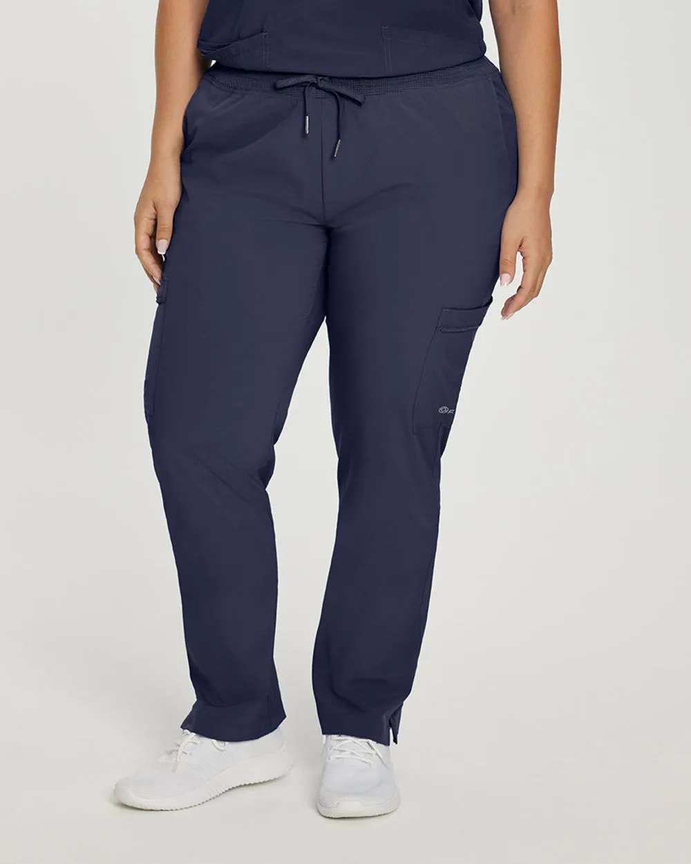 White Cross Fit Comfortable Cargo Scrub Pants