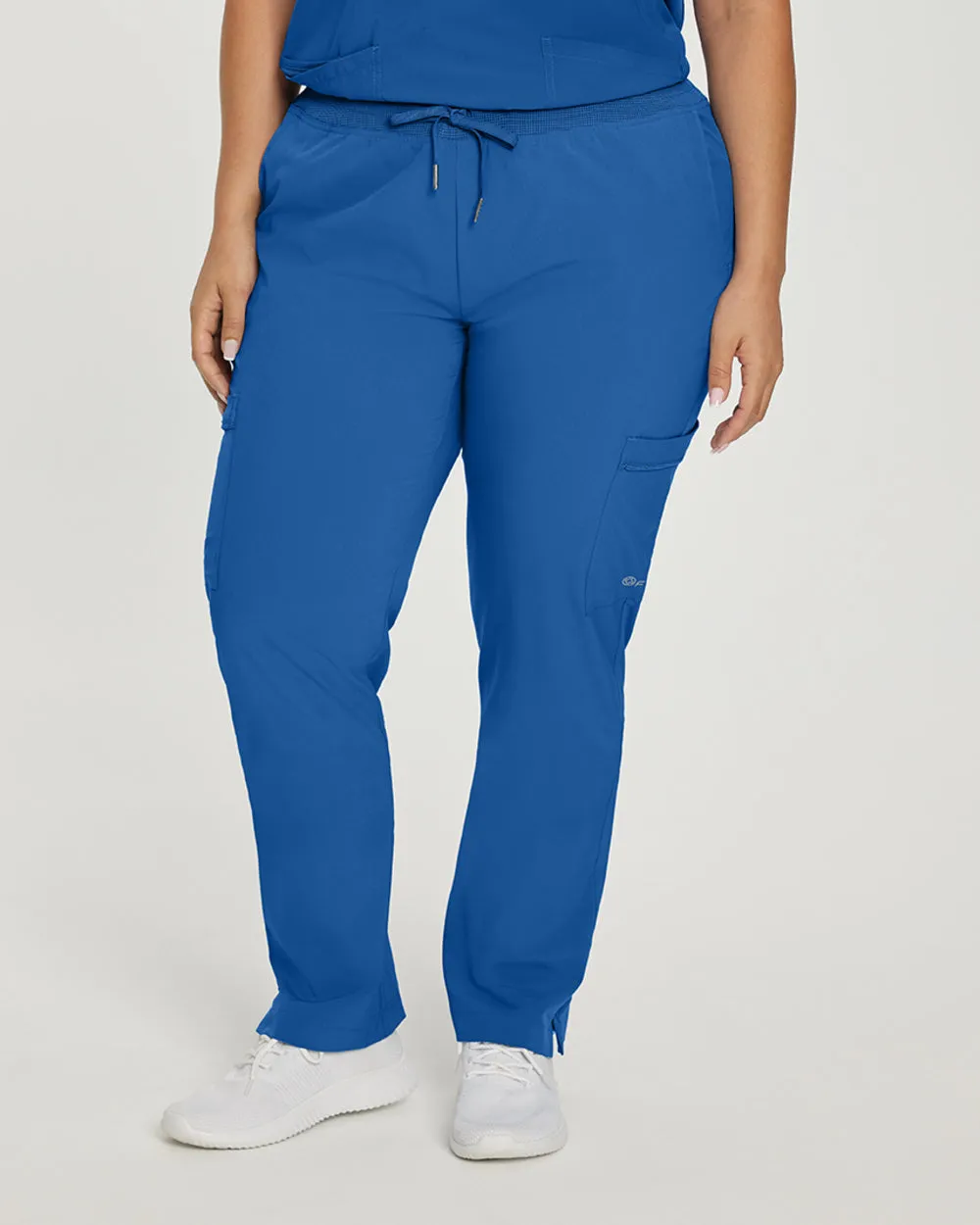 White Cross Fit Comfortable Cargo Scrub Pants