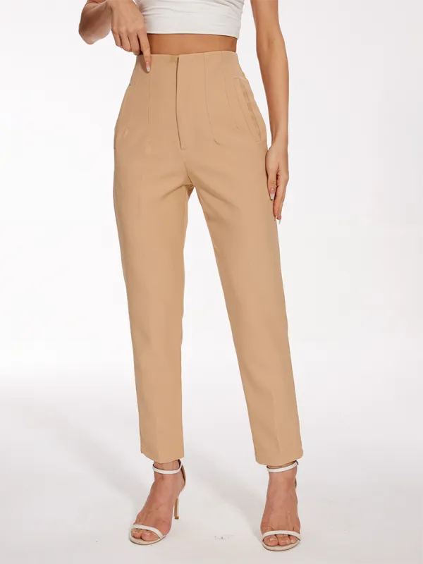 Women's High Waist Slim-Fit Pants