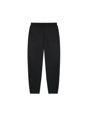 Womens Recycled Wool Jersey Barrel-Leg Track Pants—black