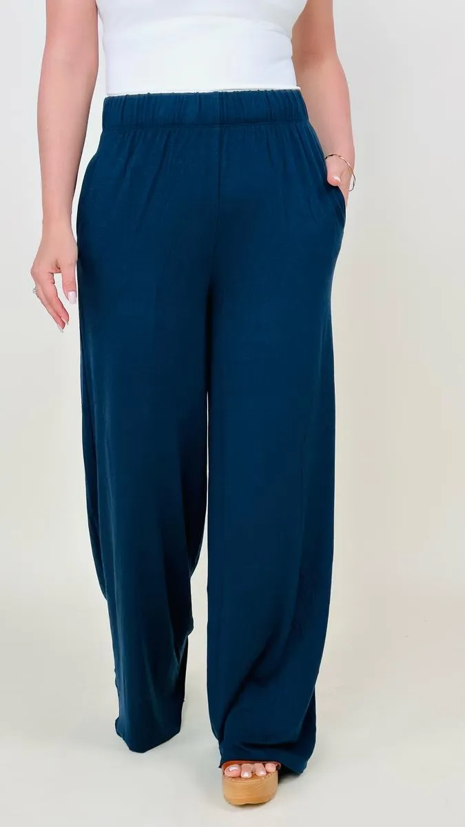 Zenana Wide Leg Pants With Pockets - 2 Colors