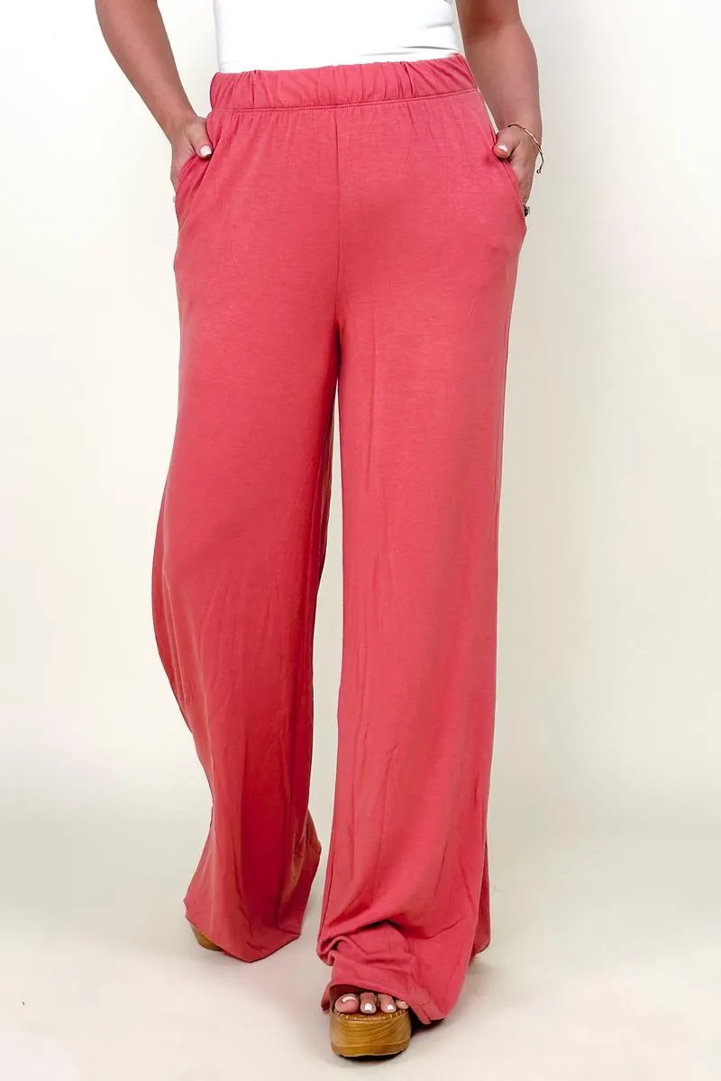 Zenana Wide Leg Pants With Pockets - 2 Colors