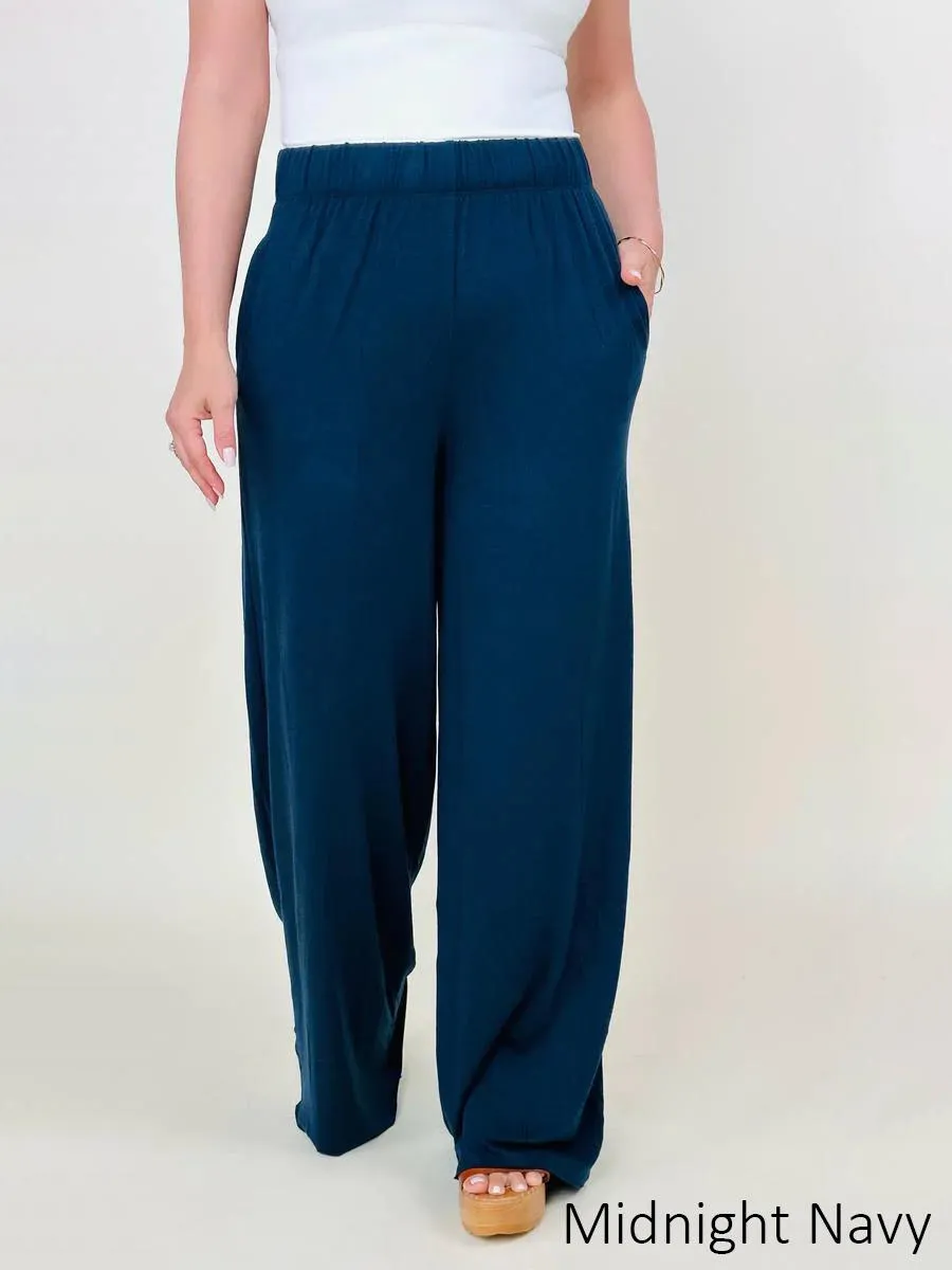 Zenana Wide Leg Pants With Pockets - 2 Colors